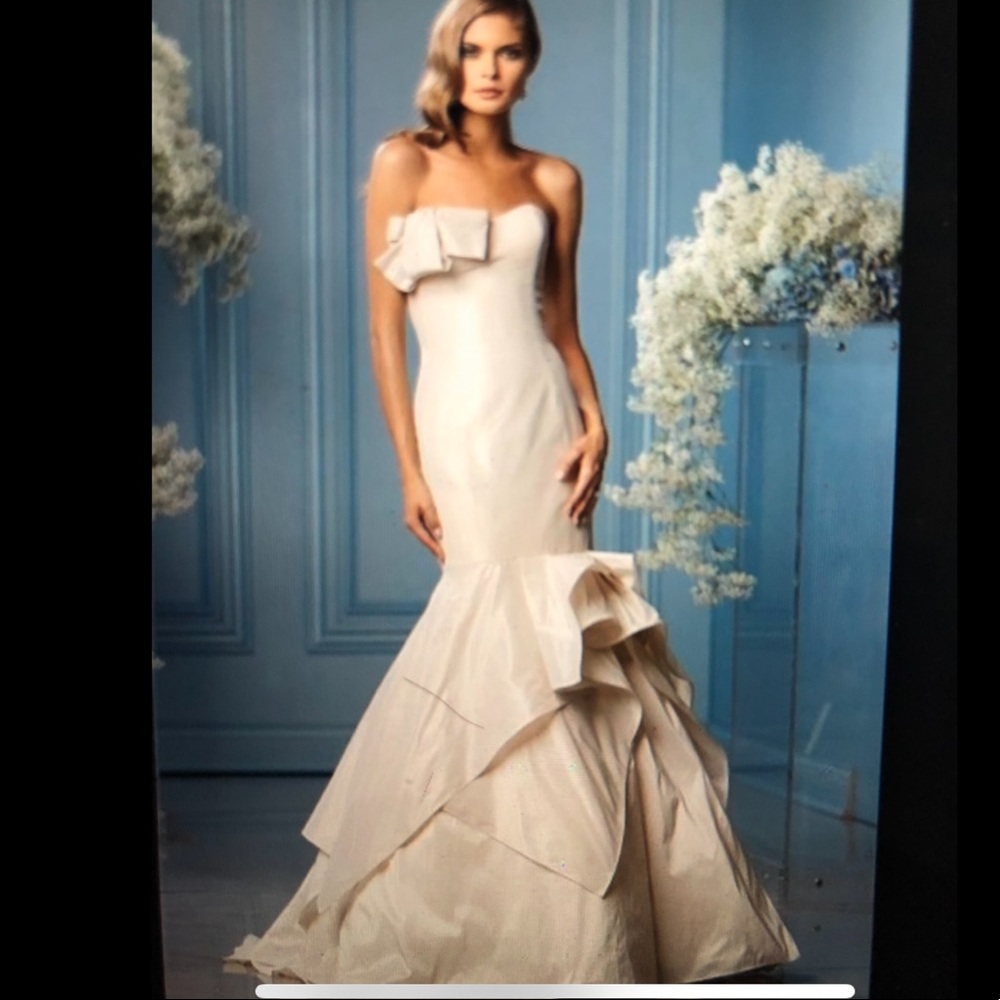 WattersToo/WToo Angelina Champagne wedding gown 4